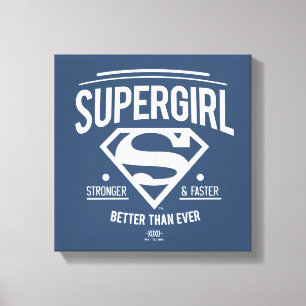 Toile Supergirl Better Than Ever Retro Graphic