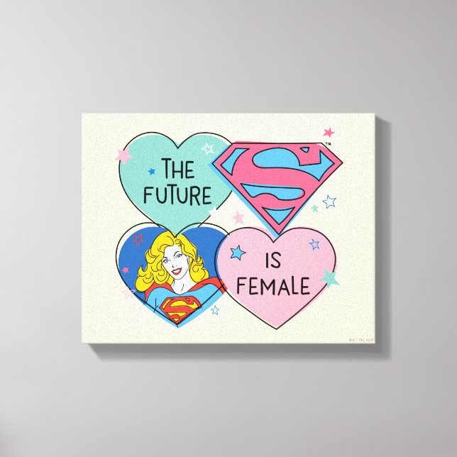 Toile Supergirl hors de ce monde Retro Graphisme (Recto)