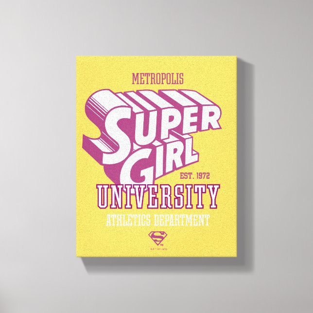 Toile Supergirl Metropolis University Athletics Départem (Recto)