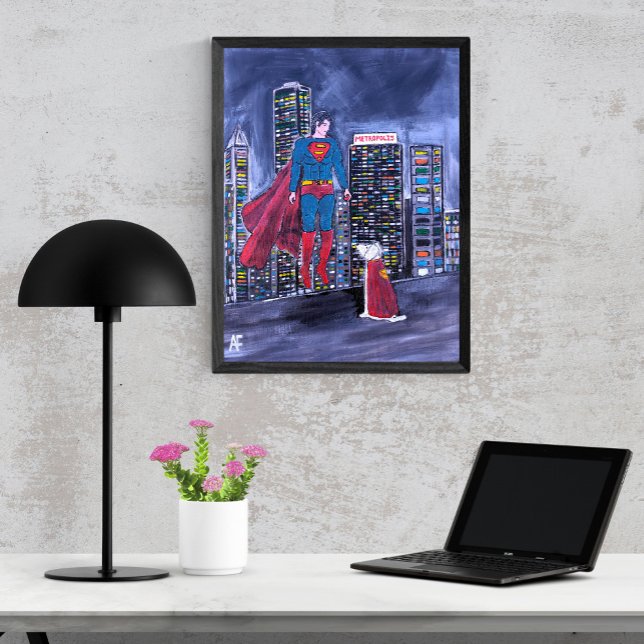 Toile Superheroes Meilleur Ami Peinture par Alfred Fox (Not Actual Size)