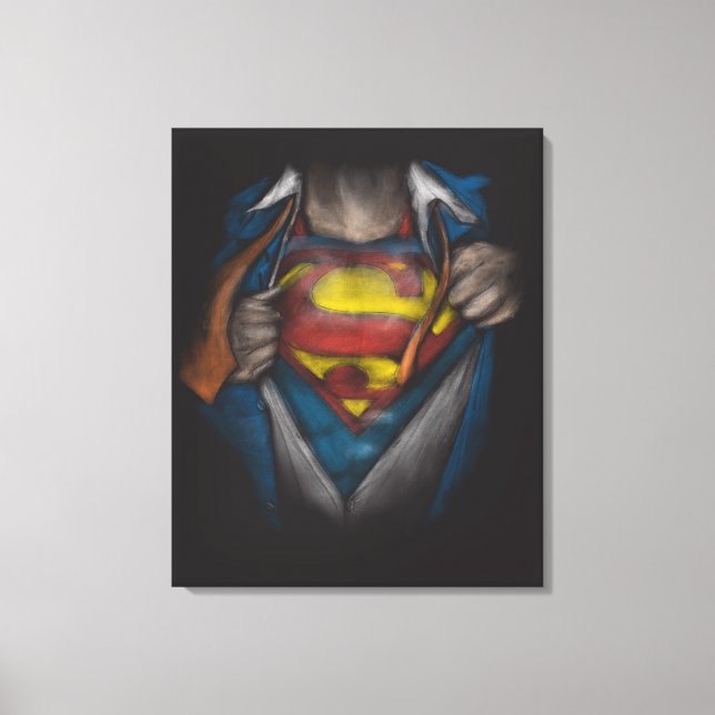 Toile Superman | Esquisse de révélation de la poitrine c (Recto)