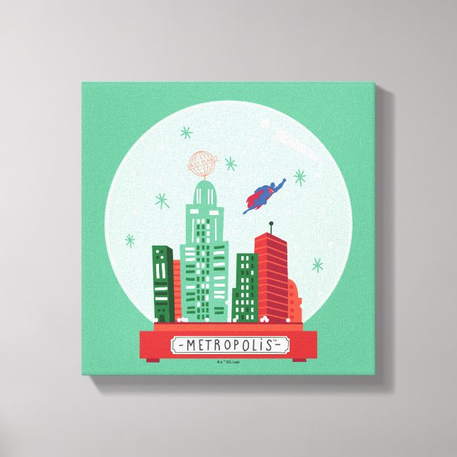 Toile Superman Metropolis Globe des neiges (Recto)