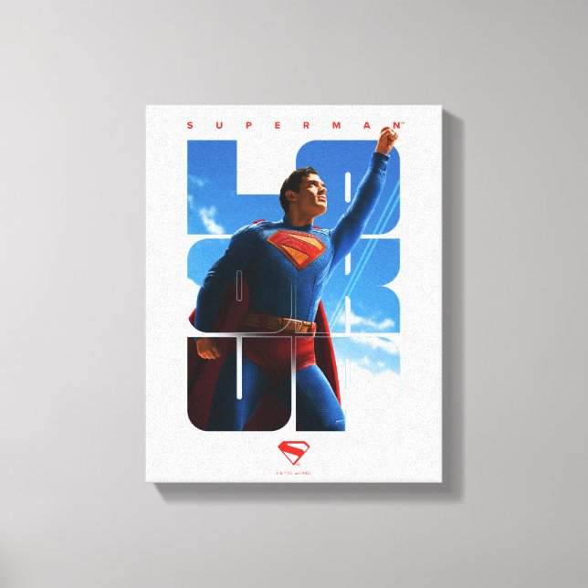 Toile Superman regarde Pose (Recto)