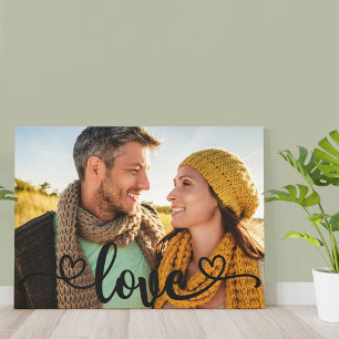 Toile Superposition de calligraphie d'amour Photo person