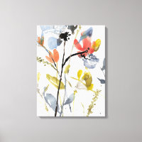 Superposition de fleurs - Aquarelle Fleurs et tige