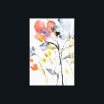 Toile Superposition de fleurs - Aquarelle Fleurs pastel<br><div class="desc">Superposition de fleurs I par Jennifer Goldberger. Fleurs et tiges dans un style aquarelle,  principalement avec des couleurs claires.</div>