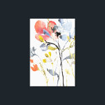 Toile Superposition de fleurs - Aquarelle Fleurs pastel<br><div class="desc">Superposition de fleurs I par Jennifer Goldberger. Fleurs et tiges dans un style aquarelle, principalement avec des couleurs claires.</div>