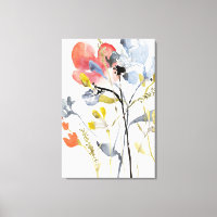 Superposition de fleurs - Aquarelle Fleurs pastel