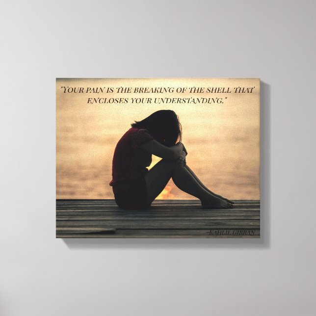 Toile Sur la douleur par Kahlil Gibran (Recto)