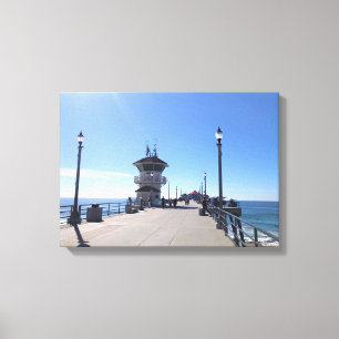 Toile Sur la jetée, Huntington Beach, Californie