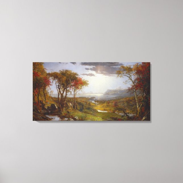 Toile Sur la rivière Hudson, 1860 (huile sur toile) (Recto)