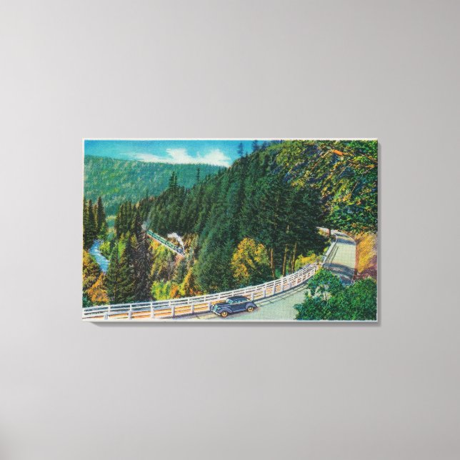 Toile Sur la route des grands arbres de Père Noël Cruz (Recto)