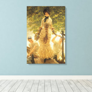 Toile Sur la Tamise par James Tissot, Réalisme Vintage