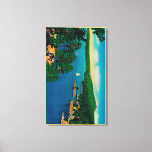 Toile Sur le bord du monde de la promenade à San Bernard