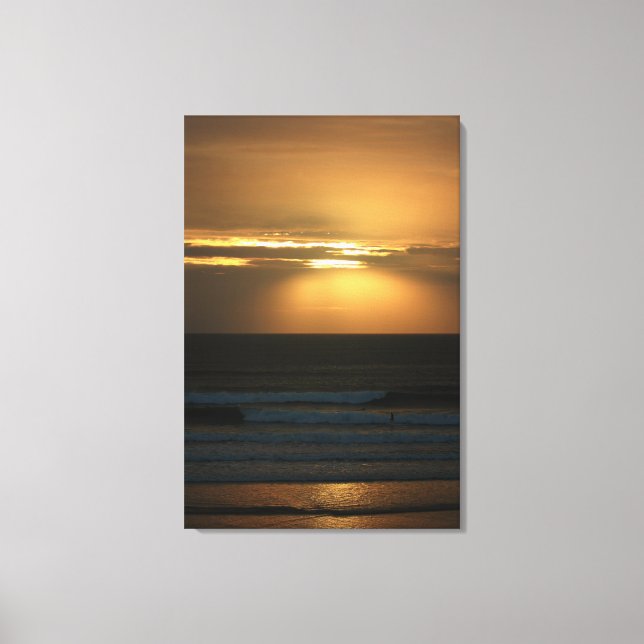 Toile Surf au coucher du soleil (Recto)