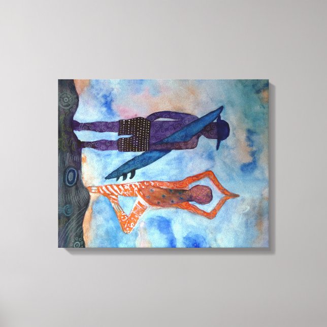 Toile Surf de yoga cool Coucher de soleil (Recto)