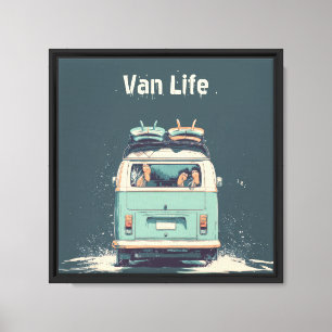 Toile Surf Van Splash – Rétro Camping-Car de Plage