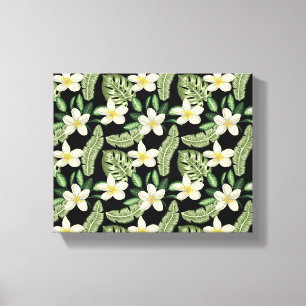 Toile Surface florale motif Fleurs tropicales et feuille