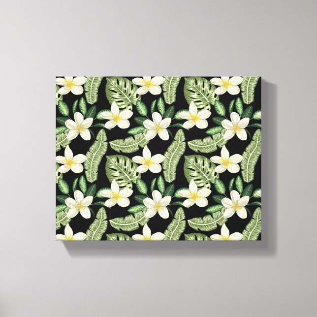 Toile Surface florale motif Fleurs tropicales et feuille (Recto)