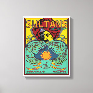 TOILE SURFER DE L'OCÉAN INDIEN DES MALDIVES DE SULTANS