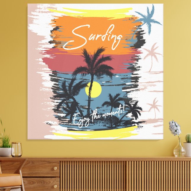 Toile Surfing – Profitez des moments (Insitu(Salon))
