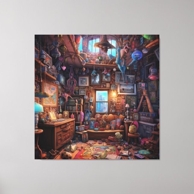 Toile Surreal Trippy Room Psychodelic House Artwork (Recto)