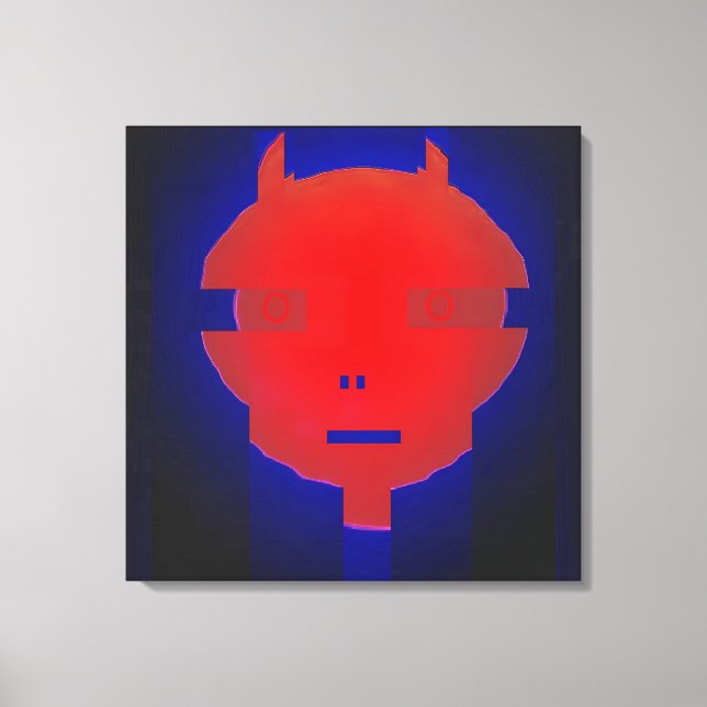 Toile Surréalisme du diable numérique Ken Gage (Recto)