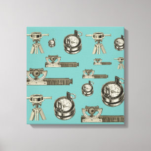 Toile Surveillant des terres Outils Vintages Compass