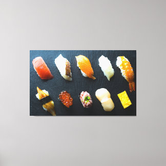 Toile Sushi Symphony on Slate - Canvas Art
