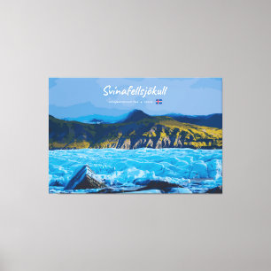 Toile Svínafellsjökull, Islande - Vue sur le glacier