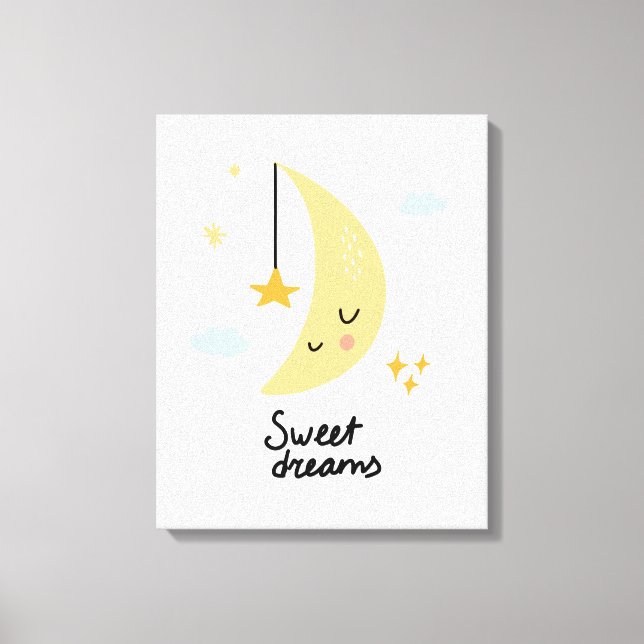 Toile Sweet Dreams Moon & Stars (Recto)
