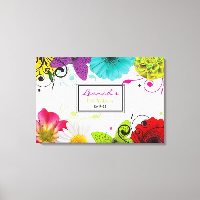 Toile SWEET SENCES Bat mitzvah Carte d'accès (Recto)