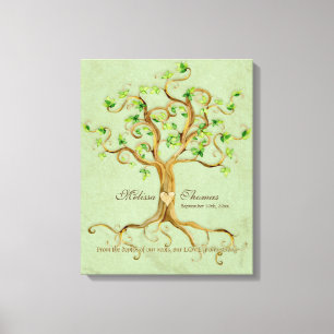 Toile Swirl Tree Roots Antiquité Sage Mariage Cadeau Art