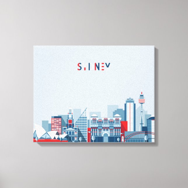 Toile Sydney Australia City Skyline (Recto)