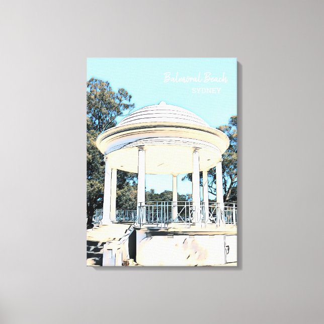 Toile Sydney Balmoral Beach blanc Rotunda (Recto)