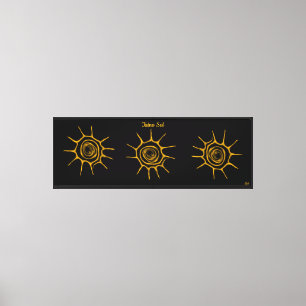 Toile Symbole Abstrait du Soleil Taino