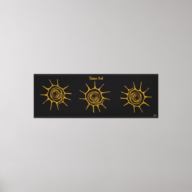 Toile Symbole Abstrait du Soleil Taino (Recto)