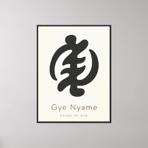 Toile Symbole Adinkra Gye Nyame Heri Africain Minimali