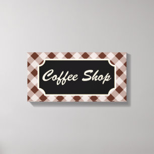 Toile SYMBOLE Brown En vichy Café