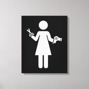 Toile Symbole coiffeur