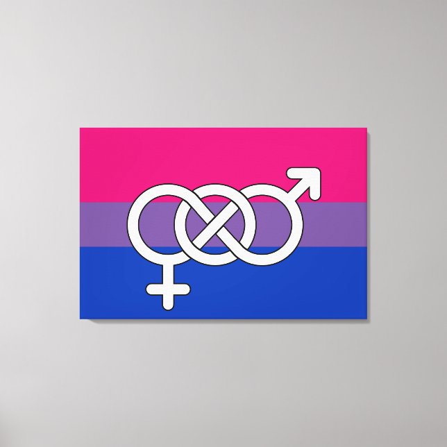 Toile Symbole de fierté bisexuel (Recto)