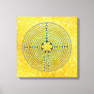 Toile Symbole de géométrie sacrée - Chartres Labyrinthe