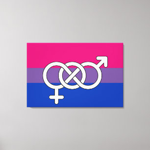 Toile Symbole de la fierté bisexuelle