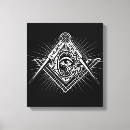 Toile Symbole de la franc-maçonnerie des yeux Illuminati