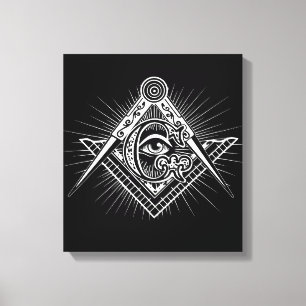 Toile Symbole de la franc-maçonnerie des yeux Illuminati