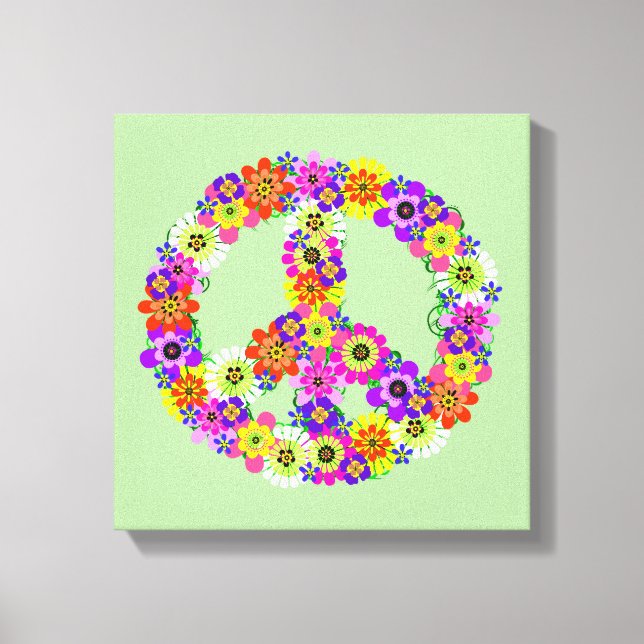 Toile SYMBOLE DE LA PAIX Floral (Recto)