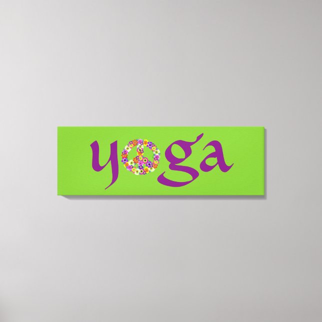 Toile SYMBOLE DE LA PAIX Yoga Floral (Recto)