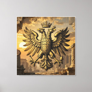 Toile Symbole de l'aigle du Royaume Éternel contre un co