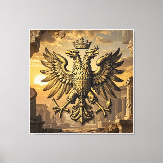 Toile Symbole de l'aigle du Royaume Éternel contre un co (Recto)