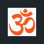 Toile Symbole de l'Om sacré<br><div class="desc">Ce dessin comporte le symbole Om (ou Aum), qui représente un son sacré et un symbole spirituel dans les religions indiennes. L'Om signifie l'essence de la réalité ultime, la conscience ou Atman. Il fait partie de l'iconographie que l'on retrouve dans les manuscrits anciens et médiévaux, les temples, les monastères et...</div>